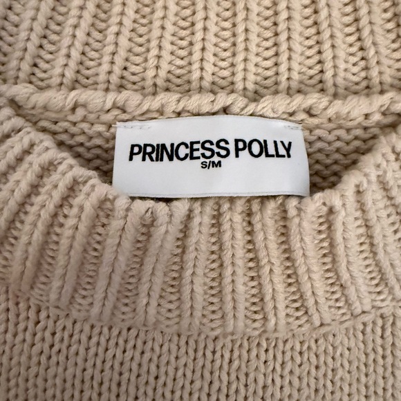Princess Polly Harmony Balloon Sleeve Knit Sweater Beige / Size S/M - Picture 7 of 8